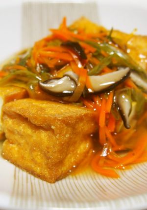 厚揚げに、野菜あんをたっぷりかけて♪-レシピのメイン写真
