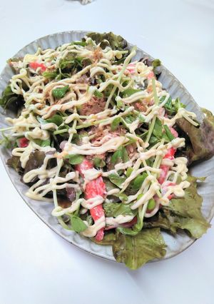 冷やしサラダうどん-レシピのメイン写真