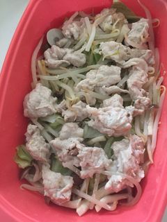 レンジで簡単★お肉と野菜蒸し-レシピのメイン写真