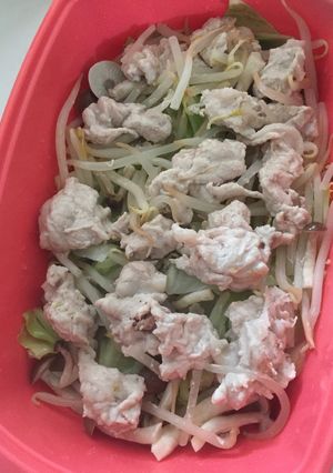 レンジで簡単★お肉と野菜蒸し-レシピのメイン写真