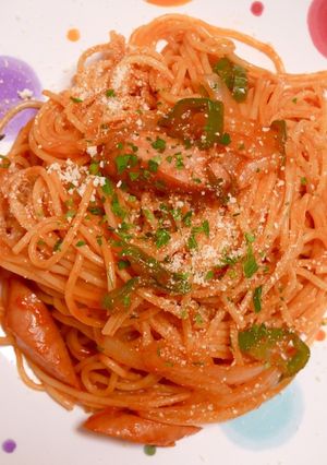 冷蔵庫にあるもので 〜簡単ナポリタン〜-レシピのメイン写真