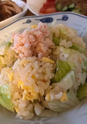 炊き込み蟹レタスチャーハン-レシピのメイン写真