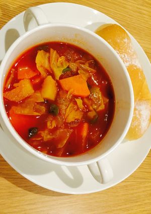野菜ジュースで簡単ミネストローネ-レシピのメイン写真