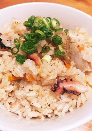 たこと新ごぼうの炊き込みご飯-レシピのメイン写真