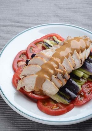 夏野菜の焼きバンバンジー-レシピのメイン写真
