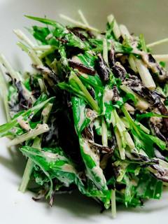 ひじきと水菜のサラダ-レシピのメイン写真