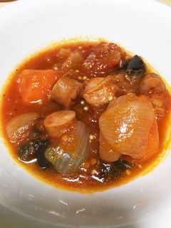 残り野菜でトマト煮込み-レシピのメイン写真