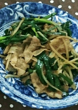 豚肉とモヤシとニラの炒め物-レシピのメイン写真