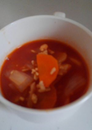 野菜ジュースでトマトスープ-レシピのメイン写真