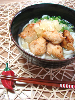 カボスジュレで食べる✿鶏天ぶっかけうどん-レシピのメイン写真