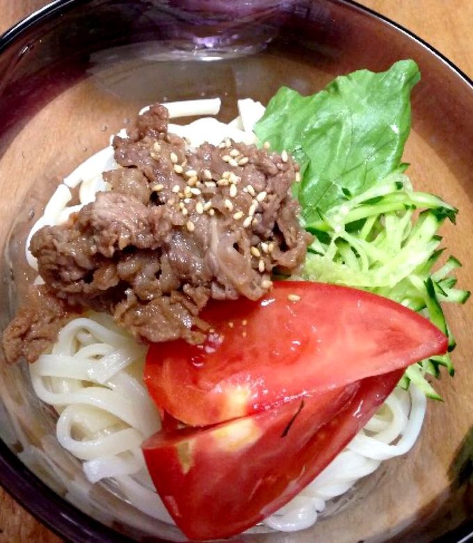 ぶっかけ牛肉サラダうどん by キティじゅん 【クックパッド】 簡単