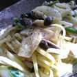 キノコとホウレンソウの豆乳クリームパスタ