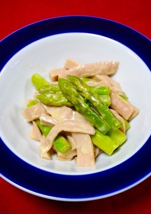 レンジで簡単！アスパラのマヨコンソメ和え-レシピのメイン写真
