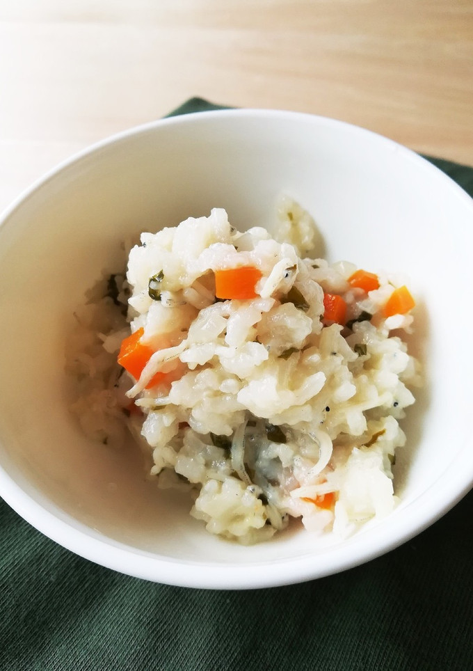 離乳食後期✱しらすとわかめの炊き込みご飯-レシピのメイン写真