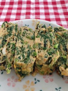 夏野菜の王様☆モロヘイヤの卵焼き-レシピのメイン写真