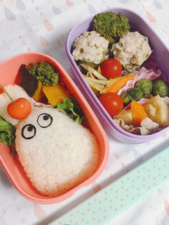 サクランボ乗せた小トトロ弁当-レシピのメイン写真