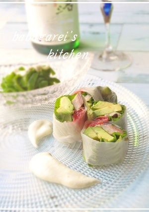 アボカドとしめ鯖の生春巻き-レシピのメイン写真