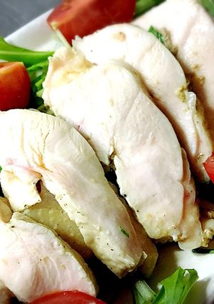 炊飯器の保温で♪柔らかジューシーな鳥胸肉-レシピのメイン写真