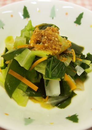 野菜のごまだれあえ【学校給食】-レシピのメイン写真