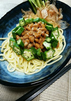 あきないねばねばで糖質0麺～(^ー^)-レシピのメイン写真