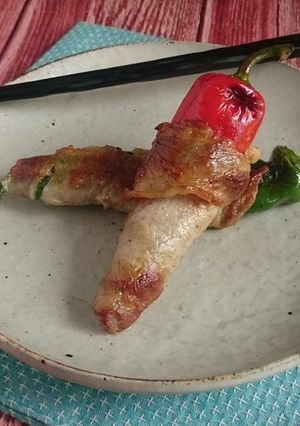 甘とうの豚肉巻き　青みかん-レシピのメイン写真