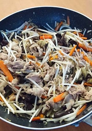 夏バテ予防 キクラゲの肉野菜炒め-レシピのメイン写真