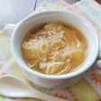 切り干し大根と崩し豆腐の中華スープ。