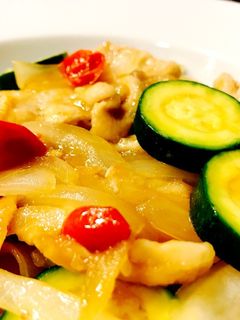 豚肉と夏野菜の甘酢炒め-レシピのメイン写真