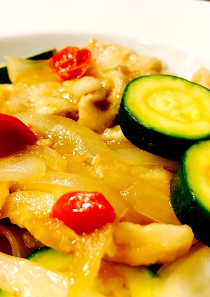 豚肉と夏野菜の甘酢炒め-レシピのメイン写真