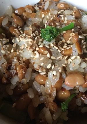 納豆とブロッコリー芯のチャーハン-レシピのメイン写真