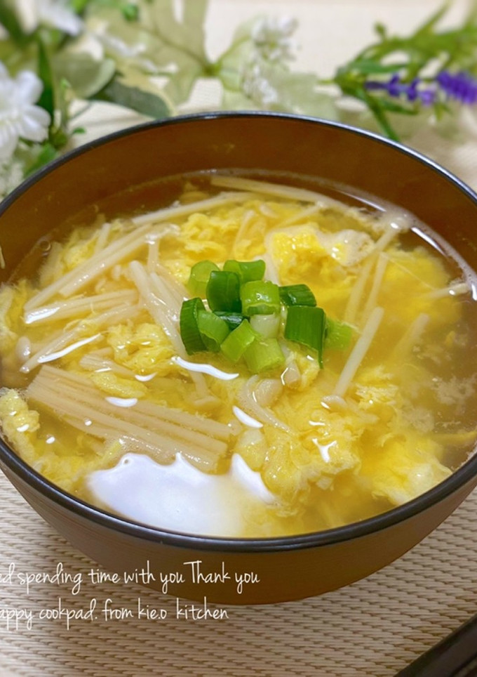 ❀えのき茸とふんわり卵のお味噌汁❀-レシピのメイン写真