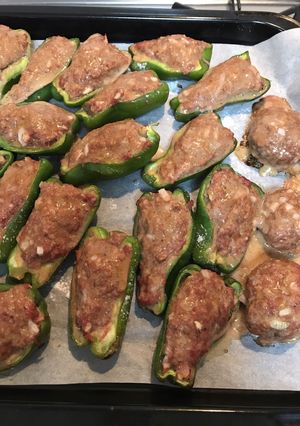 オーブンで大量生産☆ピーマンの肉詰め-レシピのメイン写真