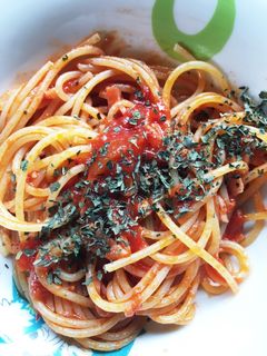 トマトとベーコン/ミンチ肉のスパゲティ-レシピのメイン写真