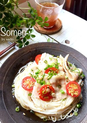 冷しゃぶトマトそうめん-レシピのメイン写真