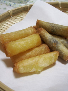 チーズの春巻き揚げ&あんこの春巻き揚げ-レシピのメイン写真