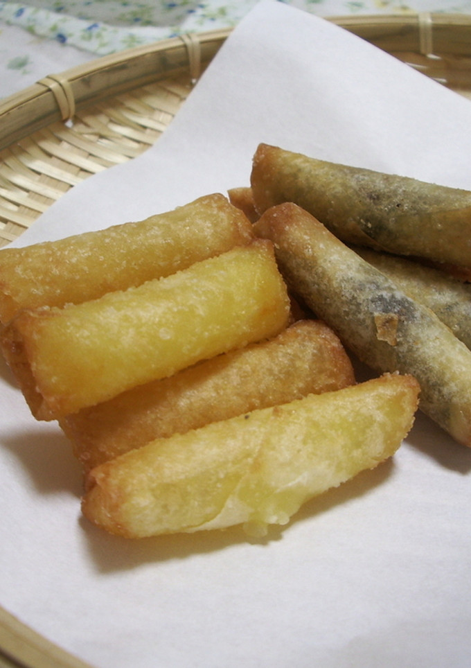 チーズの春巻き揚げ＆あんこの春巻き揚げ-レシピのメイン写真