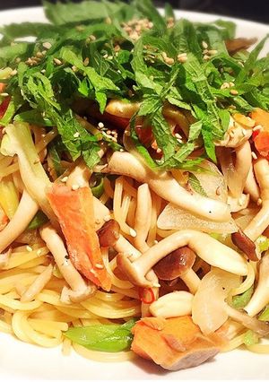 超簡単！パパッと鮭の和風パスタ♡-レシピのメイン写真