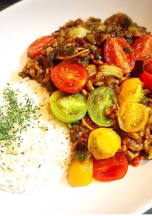 カラフルトマトの野菜キーマカレー♡-レシピのメイン写真