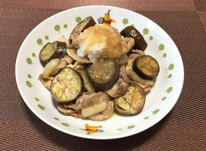 豚ロース切り落としとナスの大根おろし乗せ-レシピのメイン写真