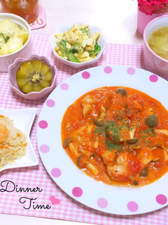 おいしすぎ♡チキンのトマトチーズ煮込み♡-レシピのメイン写真