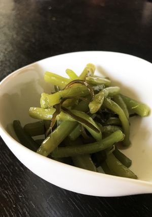 旬を美味しく食べよう！みずの塩昆布和え-レシピのメイン写真