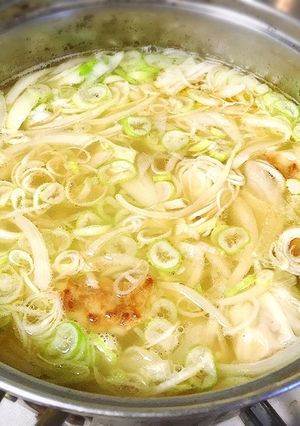 2分で完成★ねぎたっぷり香ばしスープ！-レシピのメイン写真