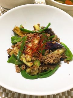 簡単♬ナスとピーマンのピリ辛味噌炒め★-レシピのメイン写真