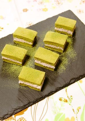 抹茶シフォン＊いちごクリームサンド-レシピのメイン写真