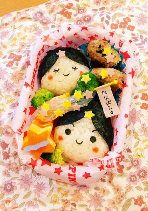七夕キャラ弁♡織姫と彦星と天の川-レシピのメイン写真