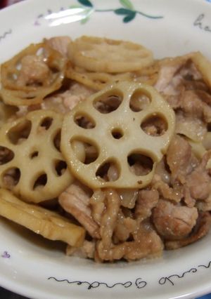 れんこんと豚肉の簡単炒め♪-レシピのメイン写真