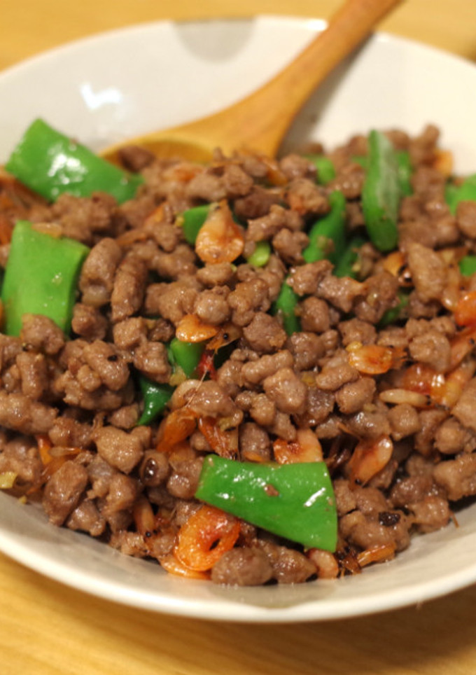 平さやいんげんと粗挽き肉の辛味炒め-レシピのメイン写真