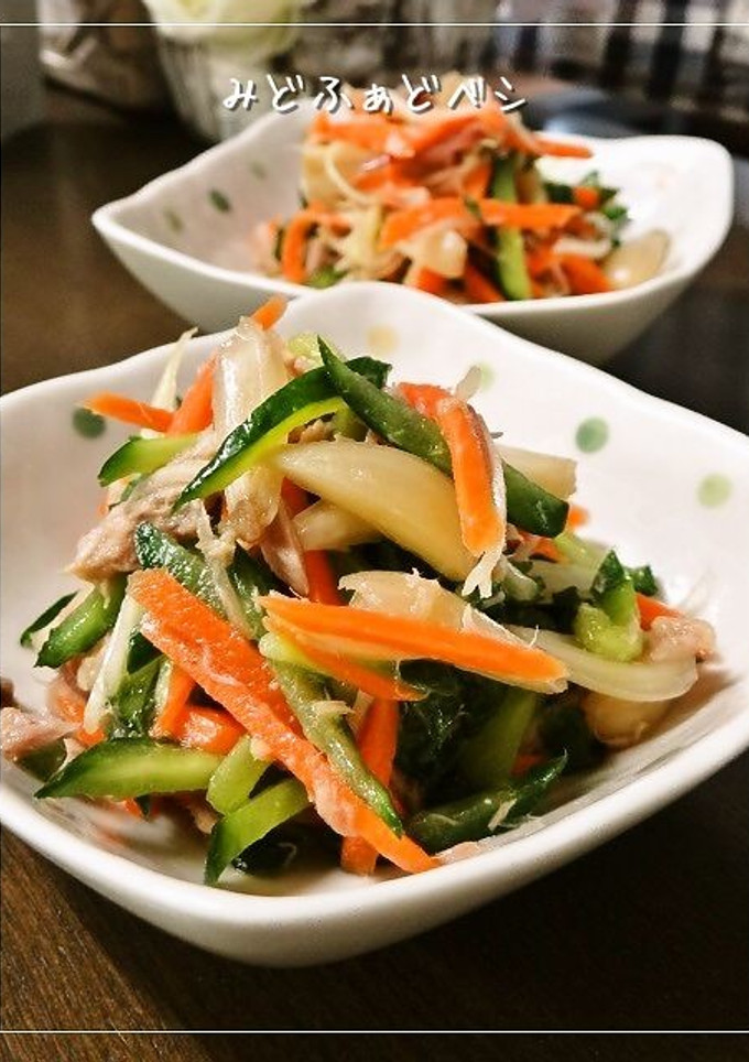 旨い✿らっきょうと香味野菜とツナの和え物-レシピのメイン写真