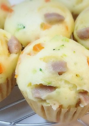 幼児食にも！野菜チーズ蒸しパン-レシピのメイン写真