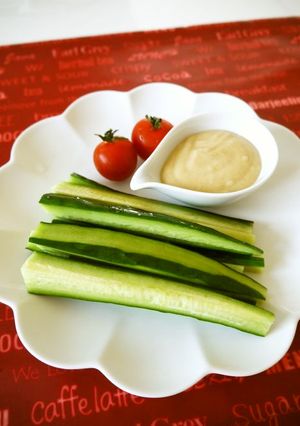 野菜スティックに♡マヨ味噌ディップ♪-レシピのメイン写真